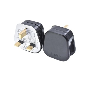 uk 3 pin top plug with fuse for uk ireland cyprus malaysia singapore hong kong 13a 250v pack of 2