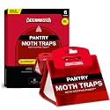 Catchmaster Pantry Moth Traps with Premium Extra Strength Pheromone Technology – XL, Extra-Strength Flour & Indian Meal Moth Traps – Protects Kitchen Cabinets & Food Storage – Red, 6PK