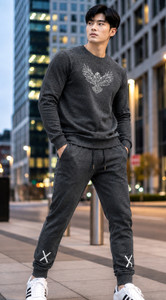 catcho graphic print men track suit