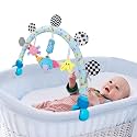 Caterbee Travel Arch Baby Bassinet Mobile Toys for Infant & Toddlers, Clip-On Stroller & Crib Activity Toy Bar with Hanging Toys, 0 Months+ (Elephant)