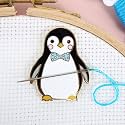Caterpillar Cross Stitch Needle Minder - Penguin for Cross Stitch, Sewing, Embroidery and Needlework Accessories, Enamel and Magnetic