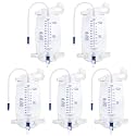 Catheter Bags for Men with 5PCS, Foley Catheter Leg Bags for Men 1000ML, Urine Bags for Easy Flip Drain Design