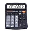 CATIGA 12 Digit Desk Calculator, Desktop Calculators with Large LCD Display &amp; Big Buttons, Basic Simple 4 Function Solar Calculator, Dual Power Solar &amp; Battery for School, Office &amp; Home (CD-2786)