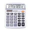 CATIGA 12 Digits Desktop Calculator with Large LCD Display, Dual Solar Power and Battery, Standard Function for Office, Home, School, CD-2786