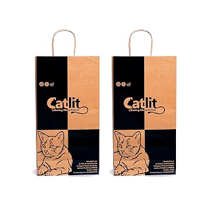 catlit natural organic pine wood cat litter - 3 kg pack of 2  natural biodegradable  low dust for multiple cats  anti-bacterial litter for cats  chemical free ultra absorption litter