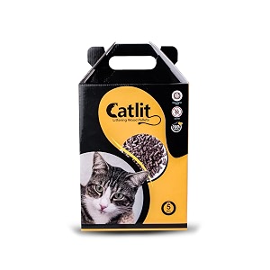 catlit natural organic pine wood cat litter - 5kg pack of 1  natural biodegradable  low dust for multiple cats  anti-bacterial litter for cats  chemical free ultra absorption litter