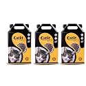 Catlit Natural Organic Pine Wood Cat Litter - 5kg Pack of 3 | Natural Biodegradable | Low Dust for Multiple Cats | Anti-Bacterial Litter for Cats | Chemical Free Ultra Absorption Litter