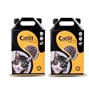 Catlit Natural Organic Pine Wood Cat Litter - 5kg Pack of 2 | Natural Biodegradable | Low Dust for Multiple Cats | Anti-Bacterial Litter for Cats | Chemical Free Ultra Absorption Litter