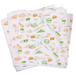 catloom butter paper 180p sheets of size 1134x1134 for lunch food wrap roti wrap roll burger wrap specialized oil amp greaseproof baking parchment paper for cake making11x 11 inch 200p-sheets