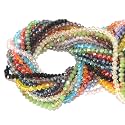 Catotrem Faceted Glass Crystal Beads Strands Briolette Rondelle Crystal Beads Spacer for Jewelry Making 15 Colors 2100pcs 4MM