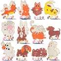 Cats & Dogs Wood Painting Craft Kits 20pk, Arts & Crafts for Kids Parties