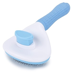 cature care by nature slicker brush for dogs amp cats pet grooming brush with soft bristles deshedding amp massage brush for easy hair removal and grooming