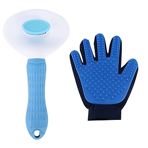 cature care by nature pet slicker dog comb brush pet grooming brush amp bath glove helps keep dogs happy healthy and fit dog glovesbrushpack of 2