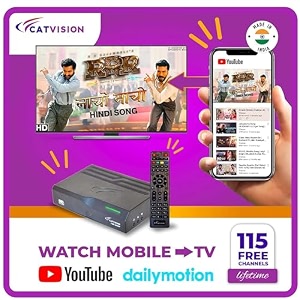 catvision advanced set top box with mobile cast to television  hdmi connectivity