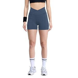 cava hourglass workout shorts  high waist sculpting gym shorts with v-waist booty lift seam anti-camel toe gusset amp side pockets