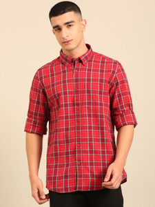 CAVALLO BY LINEN CLUB Men Checkered Casual