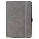 CAVALO - Be Unique PU Leather Diary with Strip Closure and Pen Holder. Daily Notes, Notepad for Men and Women. Undated and Lined Pages. Size 6×8 Inch, 200 Pages. Perfect for Office, Journaling and Travel. (Grey)