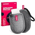 CAVEEM Soap Saver Bag, Rough and Soft Exfoliation Soap Pouch for Bar Soap, Soap Mesh Pocket Bar Holder for Washing Body, Soap Sack Sponge Bag for Shower Bath (2 Pack)