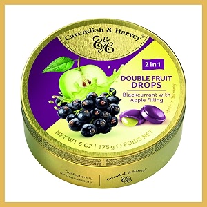 cavendish amp harvey blackcurrant with apple fruit filling drops - 175grams germany