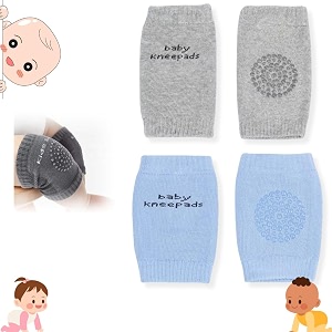 baby crawling safety pad - soft breathable knee amp elbow pads with anti-slip padded protection  stretchable cotton leg warmers for infant knee cap amp elbow guard