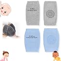 Baby Crawling Safety Pad - Soft Breathable Knee & Elbow Pads with Anti-Slip Padded Protection | Stretchable Cotton Leg Warmers for Infant Knee Cap & Elbow Guard