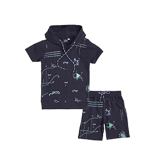 CAVIO Boys Geometrical Print Co-ord set