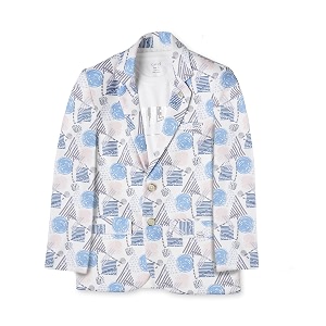 cavio boys printed blazer and t-shirt