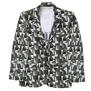 CAVIO Boys Printed Blazer and T-Shirt