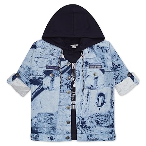 CAVIO Boys Printed Casual Jacket With Hooded