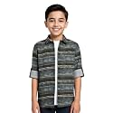 CAVIO Boys Printed Shirt with Embellished T-Shirt
