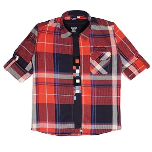 CAVIO Boys Regular Fit Checkered Casual Shirt