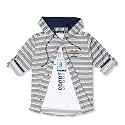 CAVIO Boys Regular Fit Striped Hooded Casual
