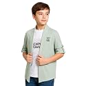 CAVIO Boys Solid Open-Front Shrug with T-Shirt
