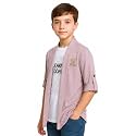 CAVIO Boys Solid Open-Front Shrug with T-Shirt
