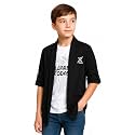 CAVIO Boys Solid Open-Front Shrug with T-Shirt