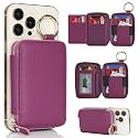 Cavor Compatible with MagSafe Wallet, Magnetic Phone Wallet, Purple