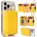 Cavor Compatible with MagSafe Wallet, Magnetic Phone Wallet, Yellow