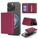 Cavor Compatible with MagSafe Wallet, Magnetic Phone Wallet, Red