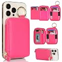 Cavor Compatible with MagSafe Wallet, Magnetic Phone Wallet, Rose red