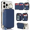 Cavor Compatible with MagSafe Wallet, Magnetic Phone Wallet, Blue