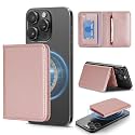 Cavor Compatible with MagSafe Wallet, Magnetic Phone Wallet, Rose gold