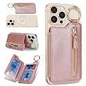 Cavor Compatible with MagSafe Wallet, Magnetic Wallet for iPhone, Pink