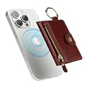 Cavor Compatible with MagSafe Wallet,Magnetic Wallet for iPhone, Brown