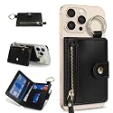 Cavor Compatible with MagSafe Wallet,Magnetic Wallet for iPhone, Black