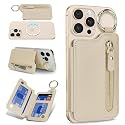 Cavor Compatible with MagSafe Wallet, Magnetic Wallet for iPhone, Beige