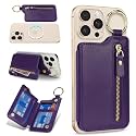 Cavor Compatible with MagSafe Wallet, Magnetic Wallet for iPhone, Purple