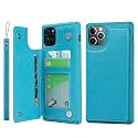 Cavor iPhone 11 Pro Max Case, Wallet Card Holder Case [Card Slots] [with Lanyard] PU Leather Flip Shockproof Cover for iPhone 11 Pro Max - Macaron Blue