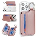 Cavor Magnetic Wallet for iPhone, Compatible with MagSafe Wallet, Pink