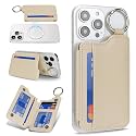 Cavor Magnetic Wallet for iPhone, Compatible with MagSafe Wallet, Beige