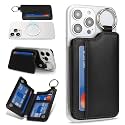 Cavor Magnetic Wallet for iPhone, Compatible with MagSafe Wallet, Black